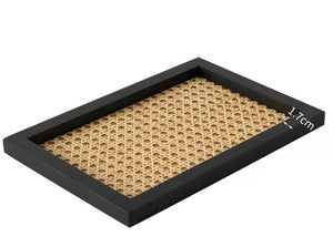 Black Rattan Tray