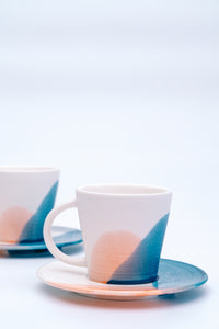 Tie Dye Ceramic Cup & Saucer