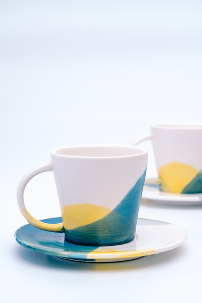 Tie Dye Ceramic Cup & Saucer