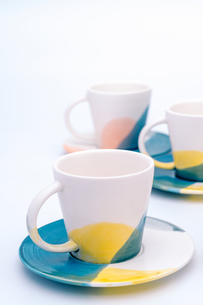 Tie Dye Ceramic Cup & Saucer