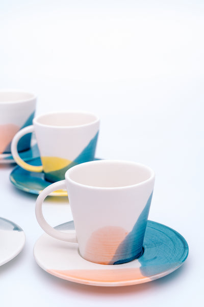 Tie Dye Ceramic Cup & Saucer