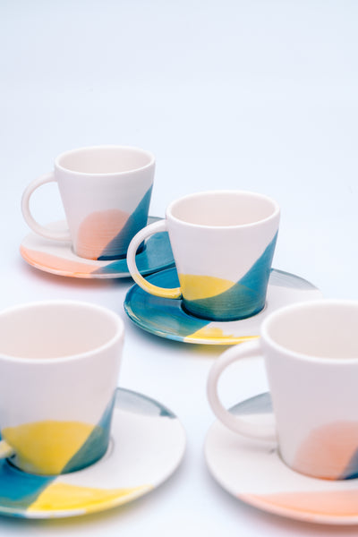 Tie Dye Ceramic Cup & Saucer