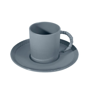 Beaded Porcelain Tea Cup & Saucer