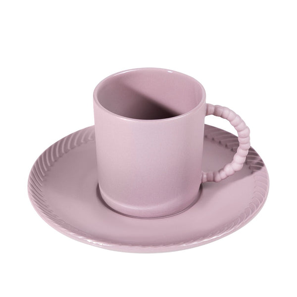 Beaded Porcelain Tea Cup & Saucer