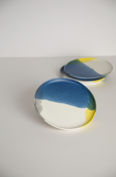 Tie-dye Round Ceramic Plate