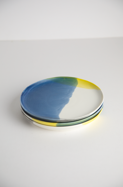Tie-dye Round Ceramic Plate