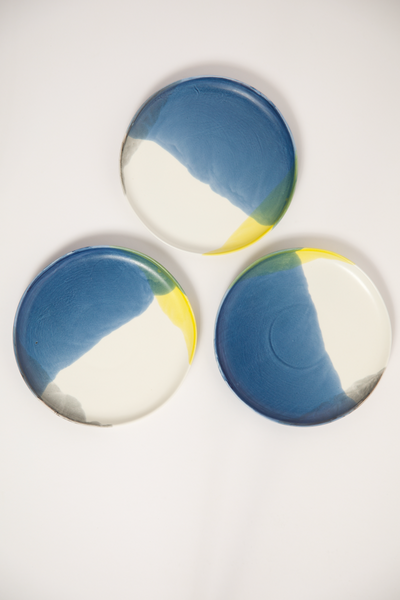 Tie-dye Round Ceramic Plate