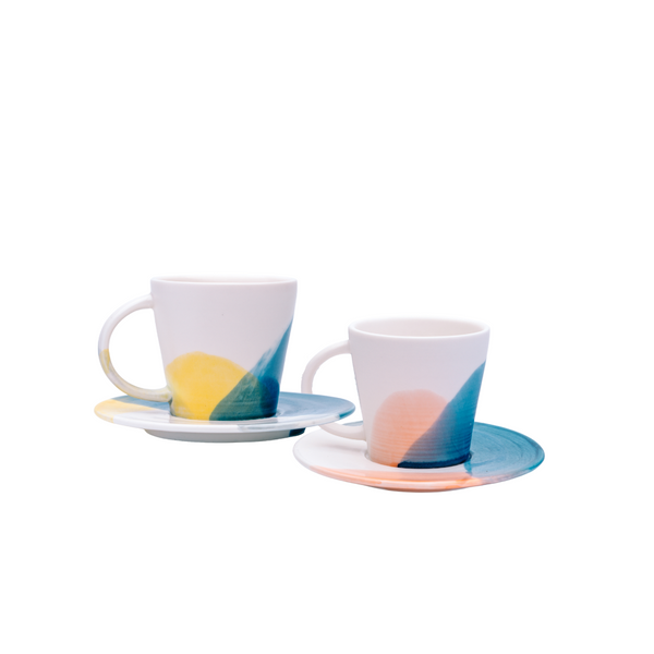 Tie Dye Ceramic Cup & Saucer